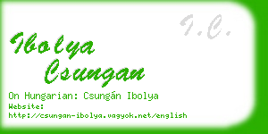 ibolya csungan business card